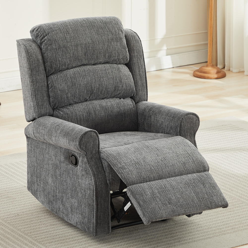 Rosenberg Fabric Recliner 1 Seater Sofa - Anthracite