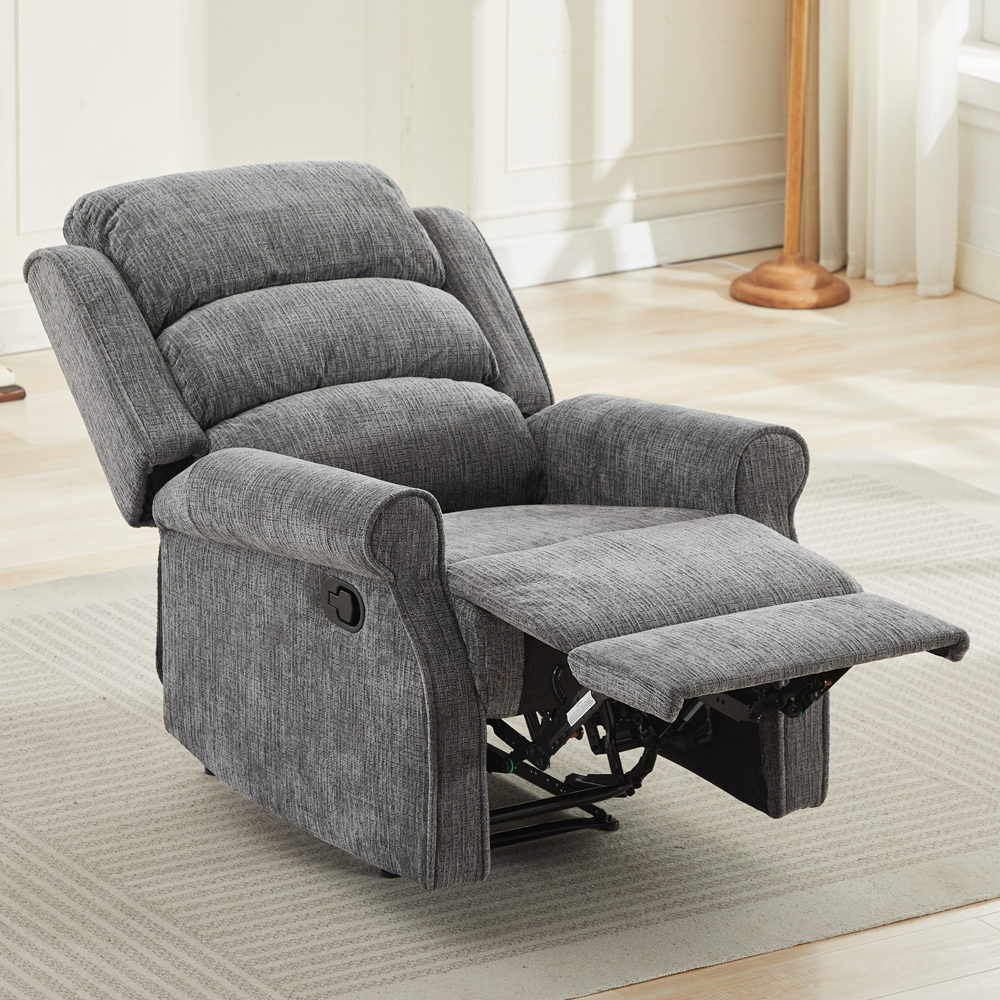 Rosenberg Fabric Recliner 1 Seater Sofa - Anthracite