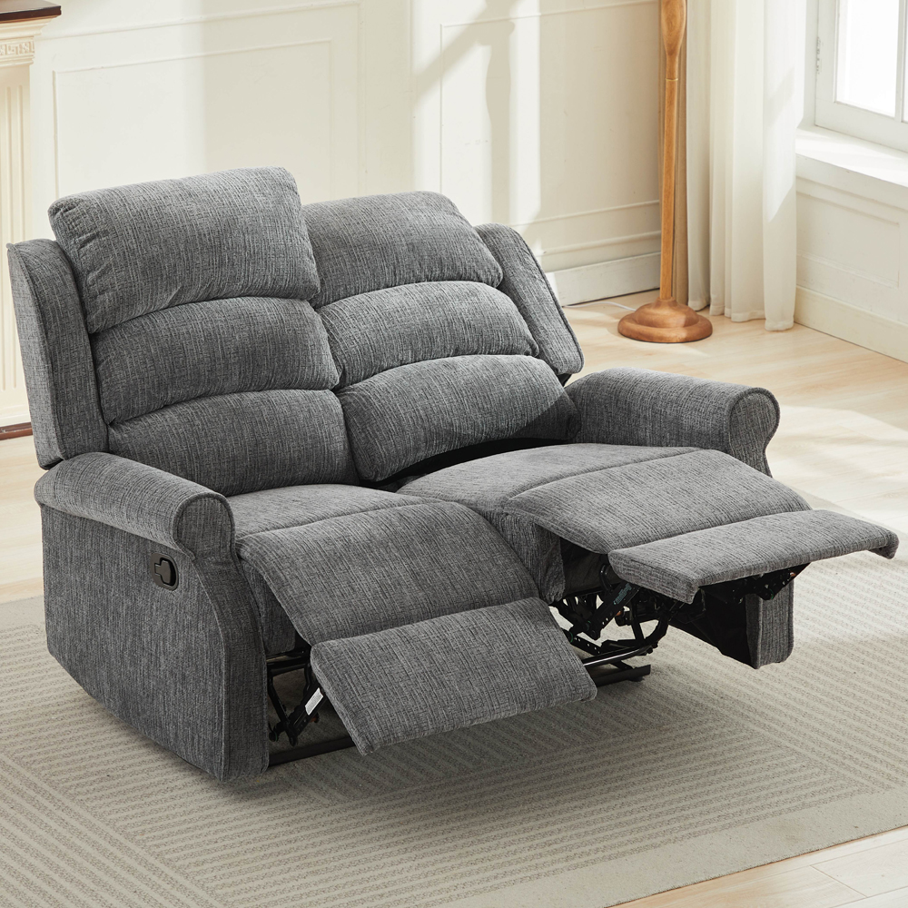 Rosenberg Fabric Recliner 2 Seater Sofa - Anthracite