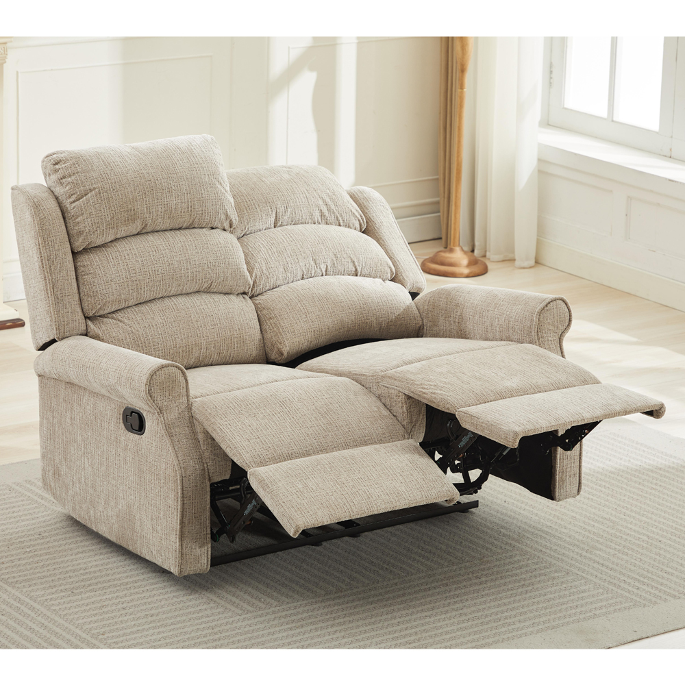 Rosenberg Fabric Recliner 2 Seater Sofa - Rabbit