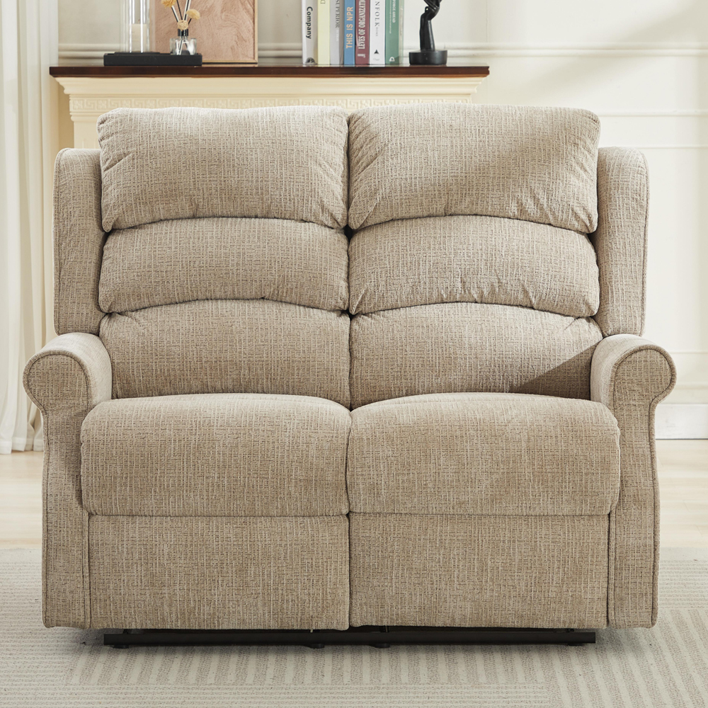 Rosenberg Fabric Recliner 2 Seater Sofa - Rabbit