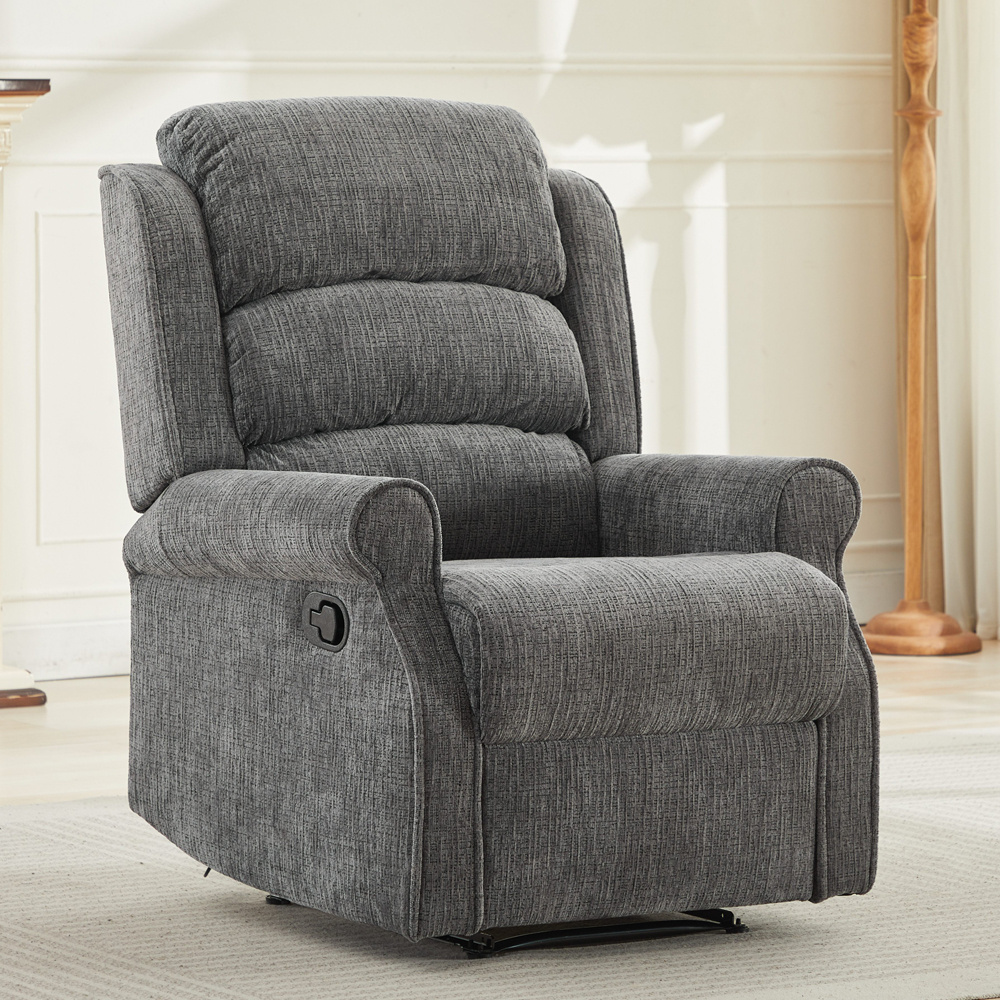 Rosenberg Fabric Recliner 3+2+1 Sofa Suite in Anthracite