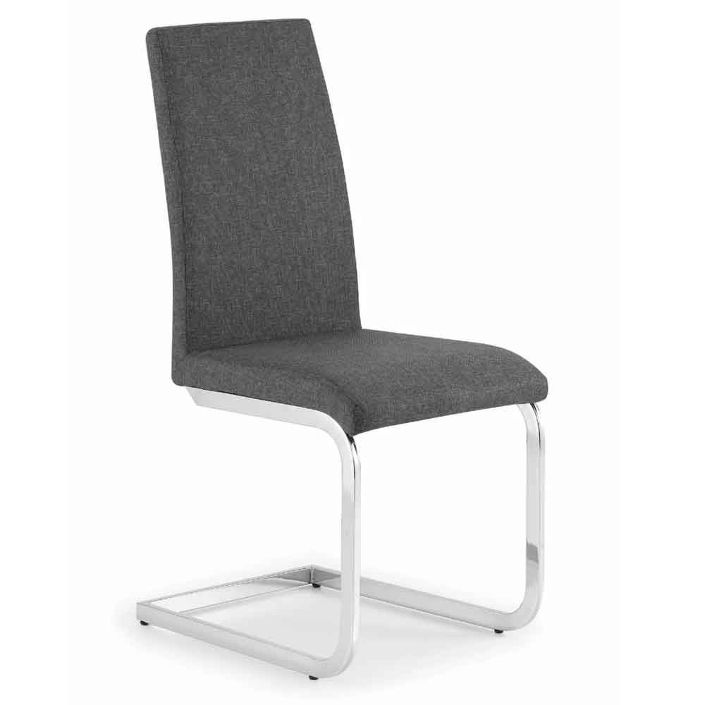 Rosendale Slate Grey Fabric Dining Chairs in Pair