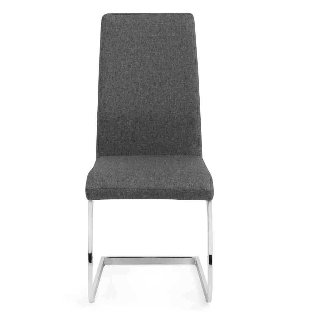 Rosendale Slate Grey Fabric Dining Chairs in Pair