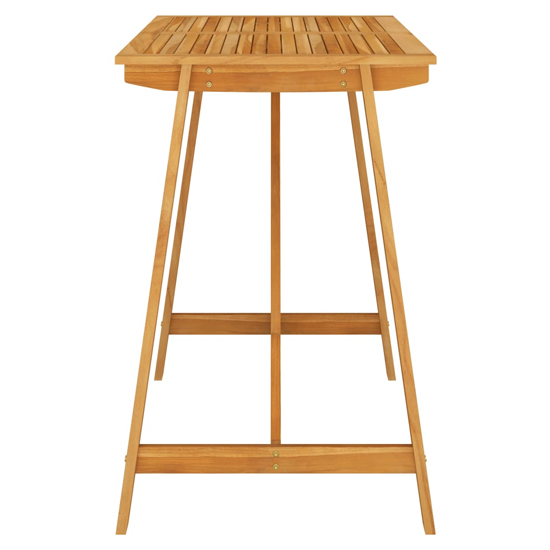 Roslyn Rectangular Wooden Garden Bar Table In Natural