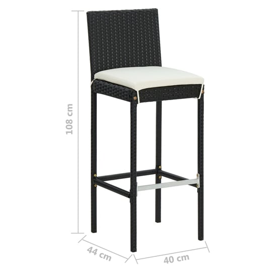 Roslyn Square Wooden Bar Table With 4 Audriana Black Chairs_5