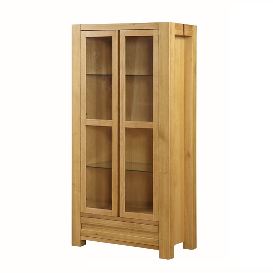 Rossdale Wooden Display In Solid Oak With 2 Doors