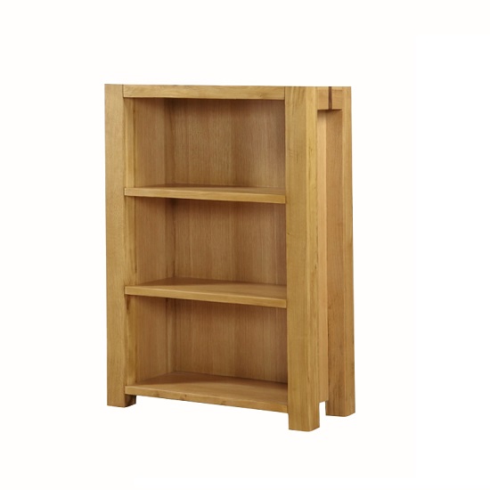 Rossdale Wooden Small Bookcase In Solid Oak 29888 Furniture