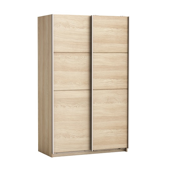 Product photograph of Rossett Wooden Sliding Wardrobe In Shanon Oak And Linen from Furniture in Fashion