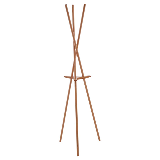 Rosta Bamboo Wooden Coat Stand In Natural_2