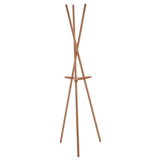 Rosta Bamboo Wooden Coat Stand In Natural