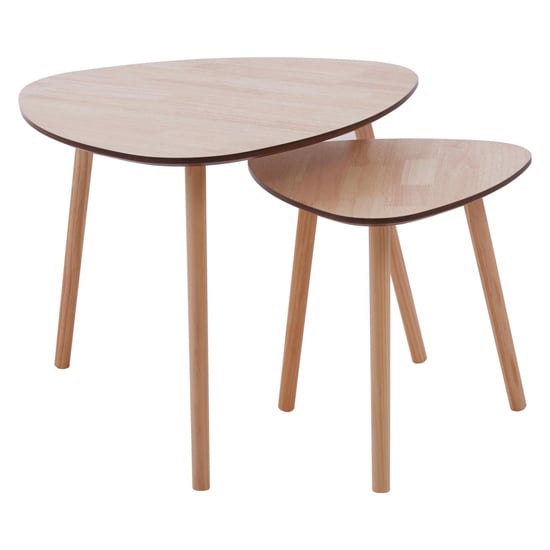 Rosta Wooden Set Of 2 Side Tables In Natural