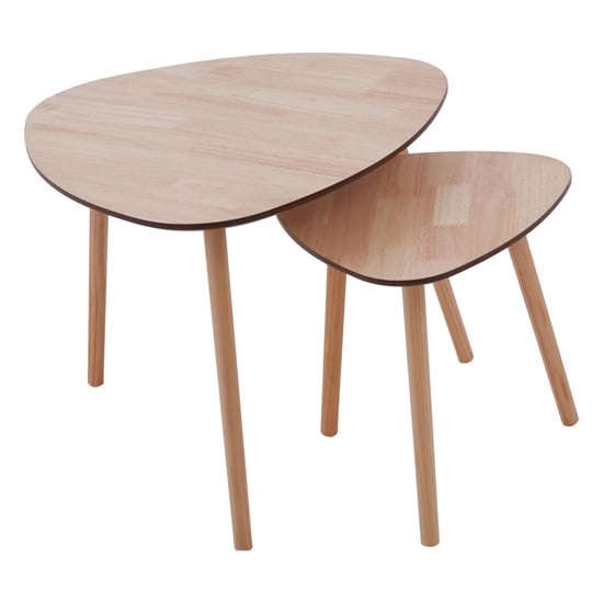 Rosta Wooden Set Of 2 Side Tables In Natural