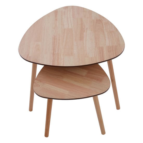 Rosta Wooden Set Of 2 Side Tables In Natural