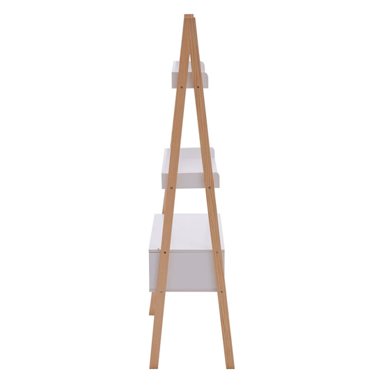 Rosta Wooden Shelving Storage Unit In White And Natural