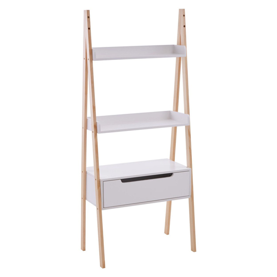 Product photograph of Rosta Wooden Shelving Storage Unit In White And Natural from Furniture in Fashion