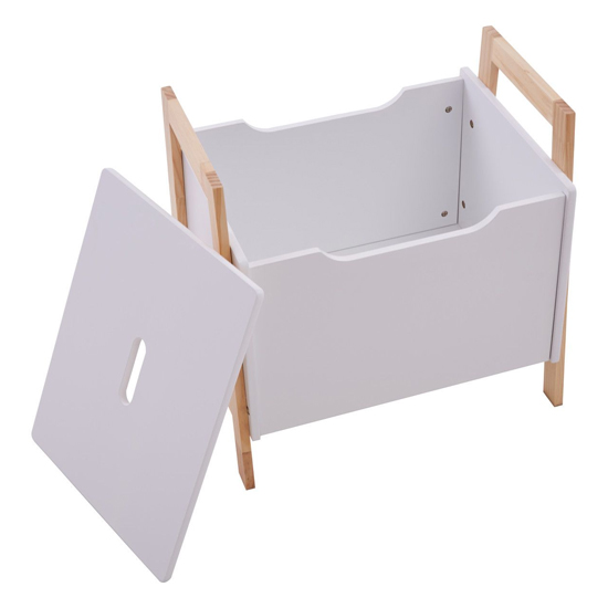 Rosta Wooden Storage Cabinet In White And Natural
