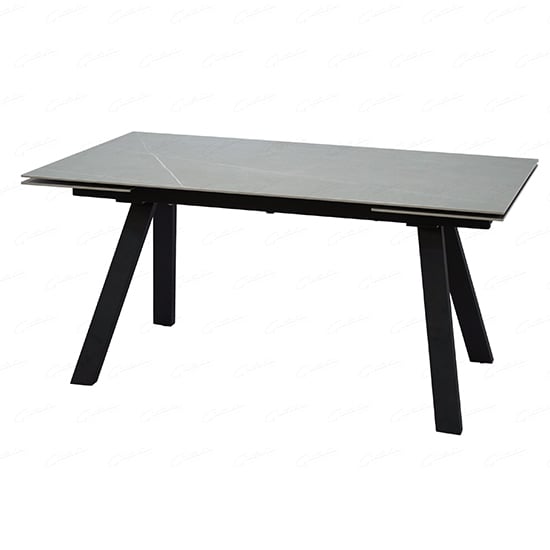 Rostock Extending Stone Dining Table Small In Amani Grey