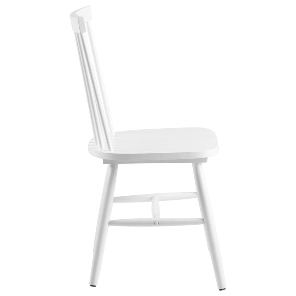 Roswell White Wooden Dining Chairs In Pair