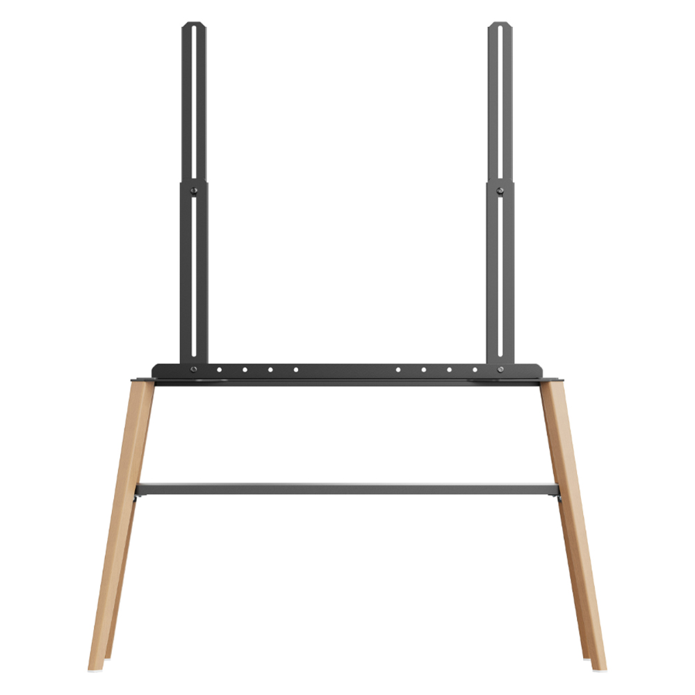 Roswell Wooden TV Stand With Black Shelf In Light Oak