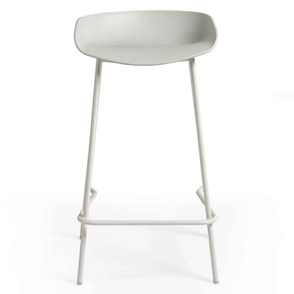 Rothbury Grey Plastic Bar Stools in Pair