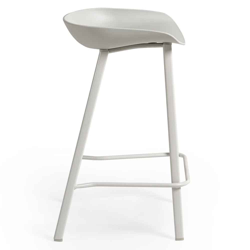 Rothbury Grey Plastic Bar Stools in Pair
