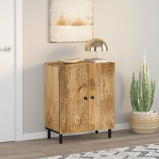 Rother Mango Wood Storage Cabinet With 2 Doors In Natural thumbnail