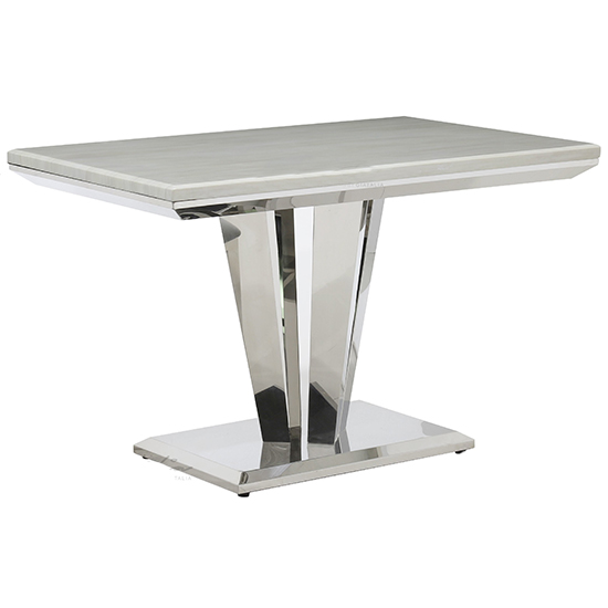 Product photograph of Rouen Marble Dining Table Large Rectangular In White from Furniture in Fashion