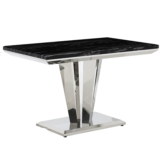 Read more about Rouen marble dining table rectangular in black