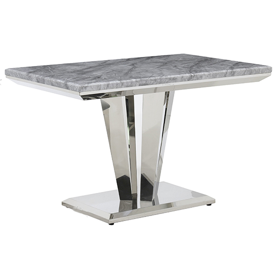 Read more about Rouen marble dining table rectangular in grey