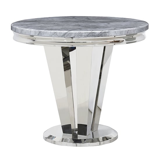Read more about Rouen marble dining table round in grey