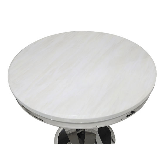 Rouen Marble Dining Table Round In White_2