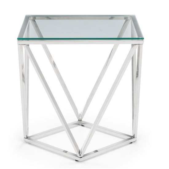 Radka Clear Glass Lamp Table With Chrome Base_3