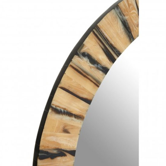 Rove Round Wall Bedroom Mirror In Black and Gold Frame