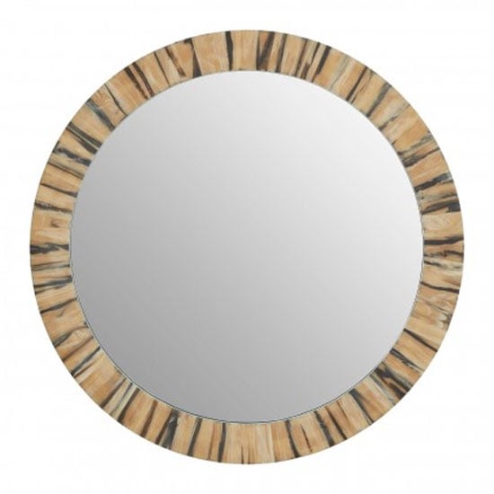 Rove Round Wall Bedroom Mirror In Black and Gold Frame