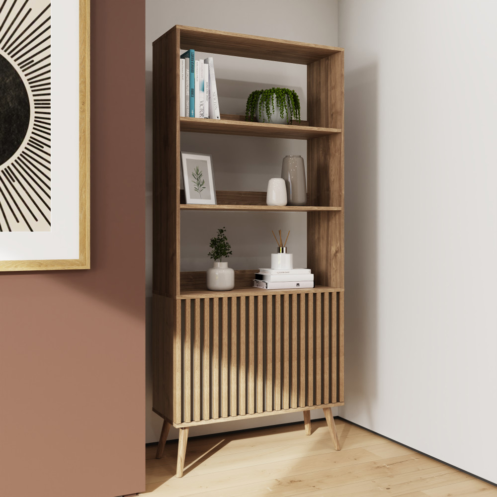 Rowen Wooden Bookcase in Oak
