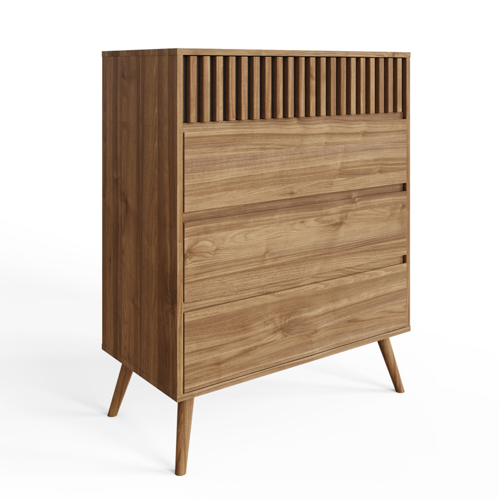 Rowen Wooden Chest Of 4 Drawers in Oak