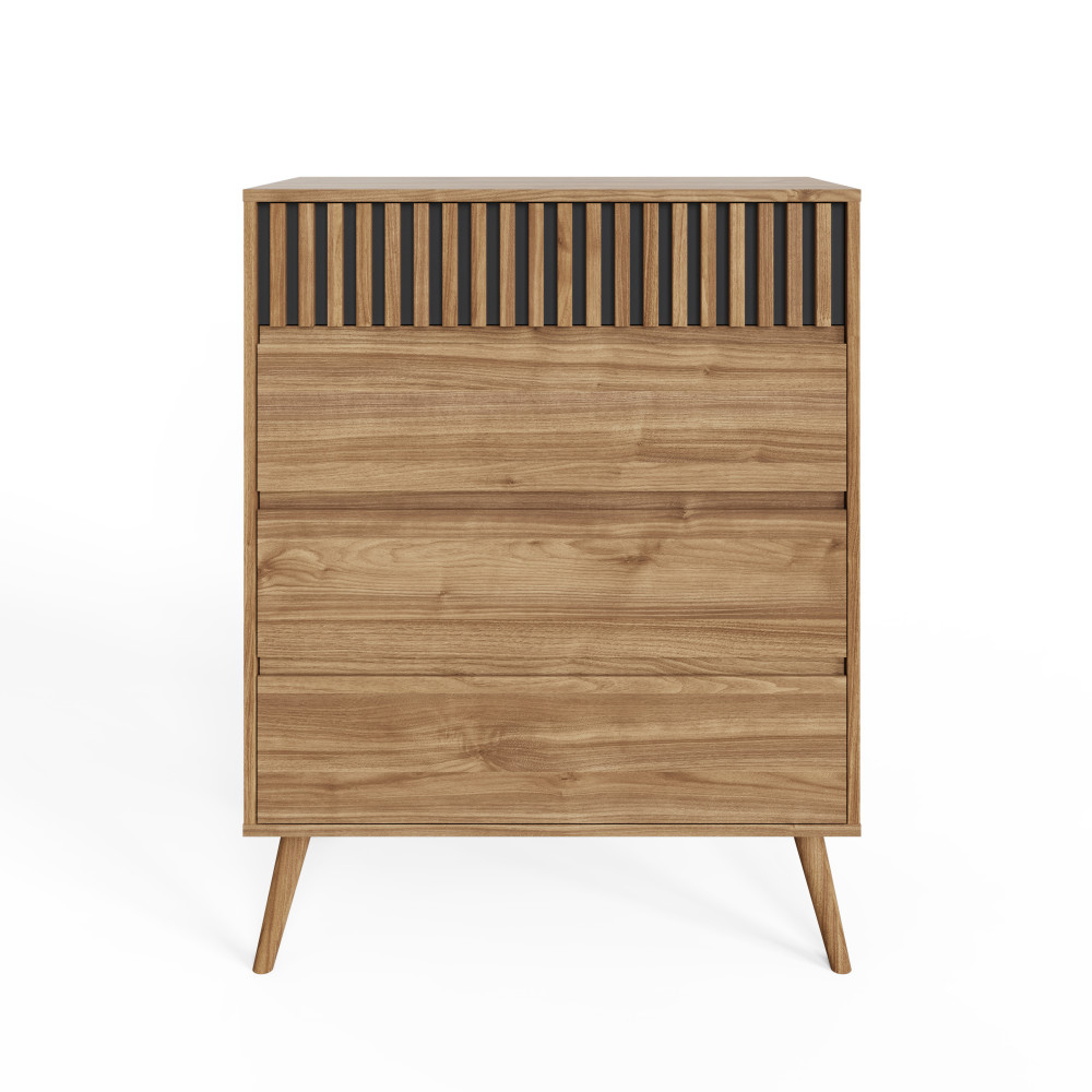 Rowen Wooden Chest Of 4 Drawers in Oak