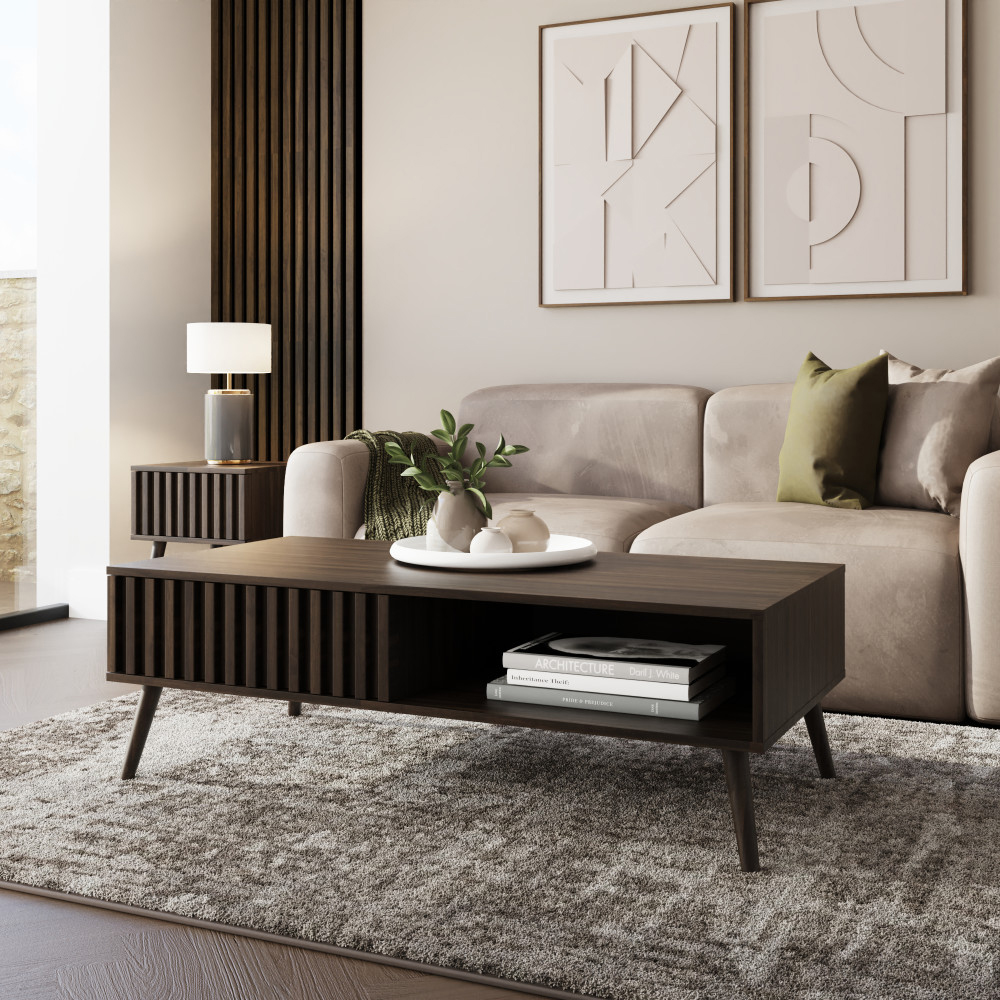 Rowen Wooden Coffee Table in Walnut