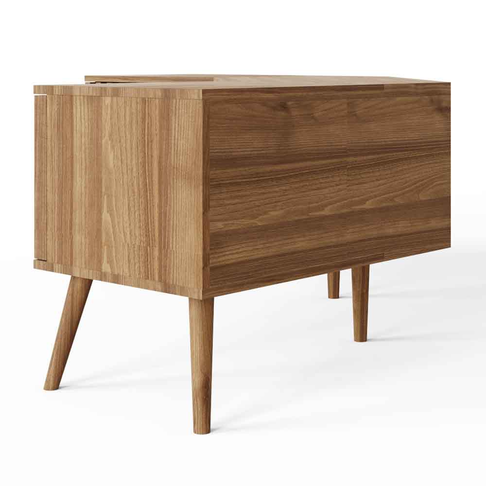 Rowen Wooden Corner TV Stand with 2 Doors in Oak