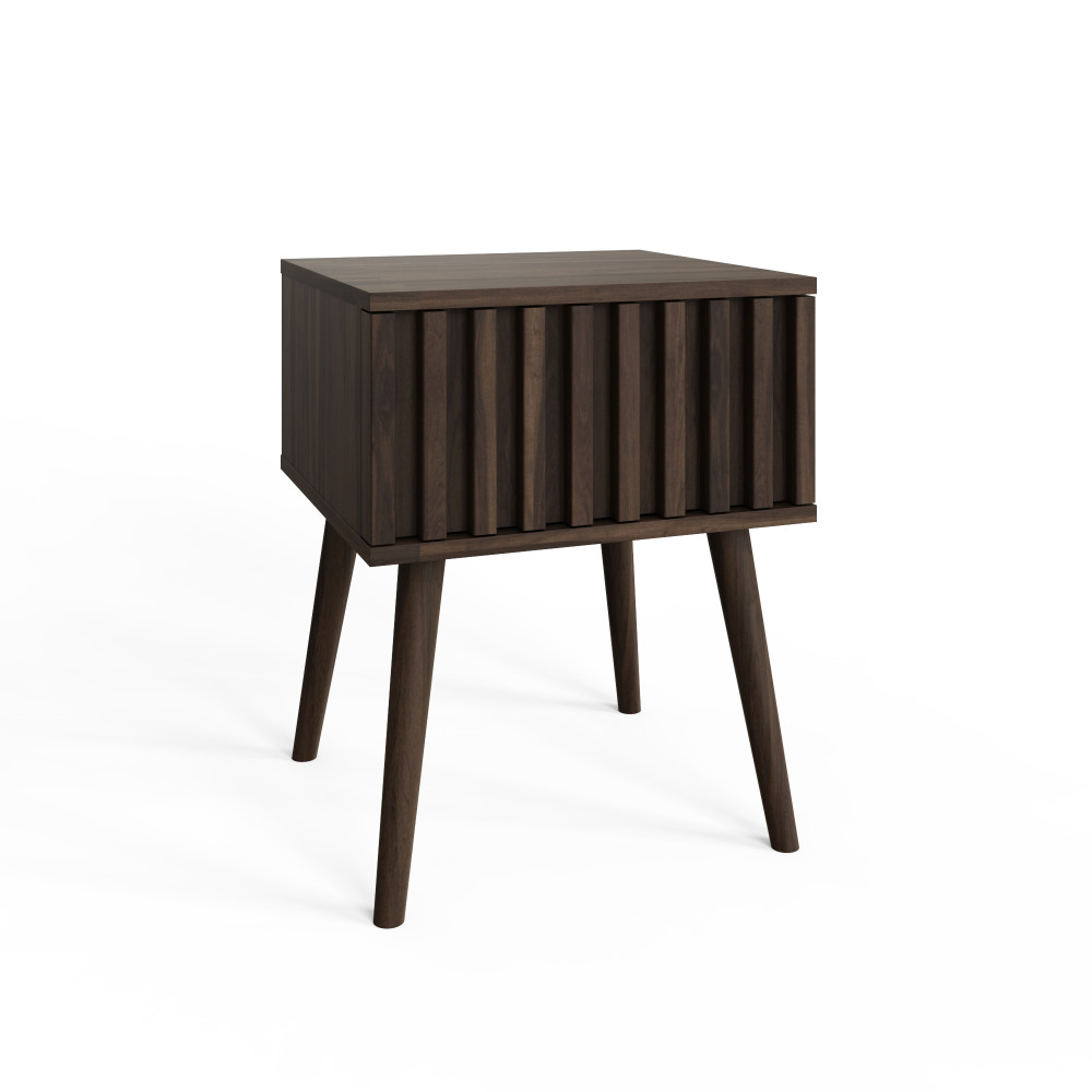 Rowen Wooden Side Table in Walnut
