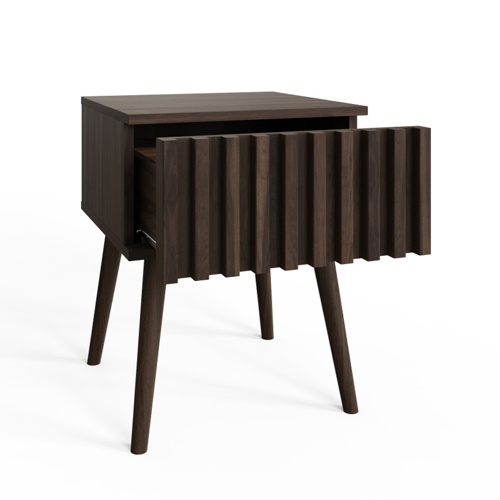 Rowen Wooden Side Table in Walnut