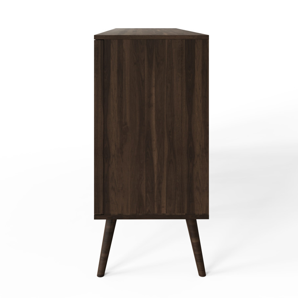 Rowen Wooden Sideboard with 2 Doors 3 Drawers in Walnut