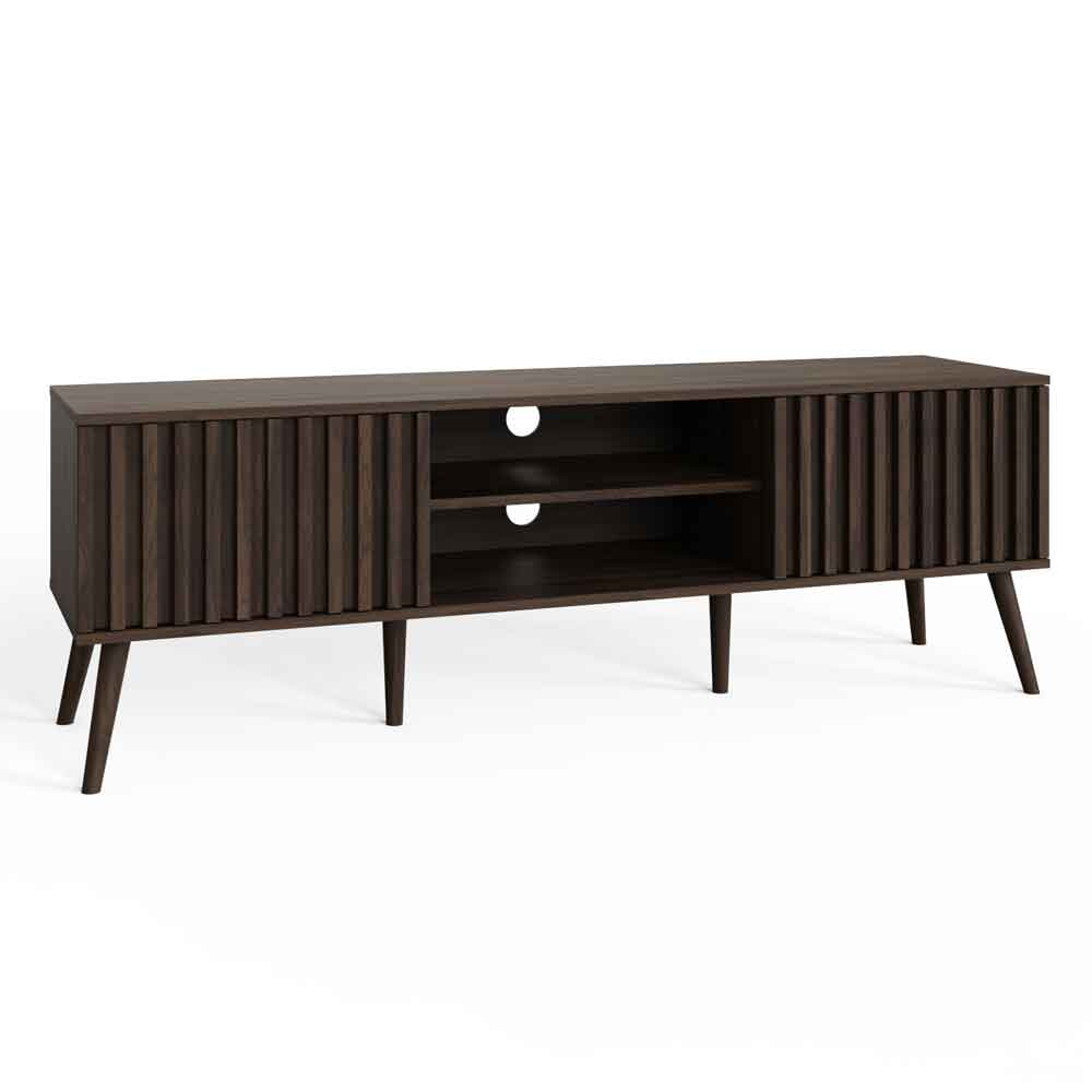 Rowen Wooden TV Stand with 2 Doors in Walnut