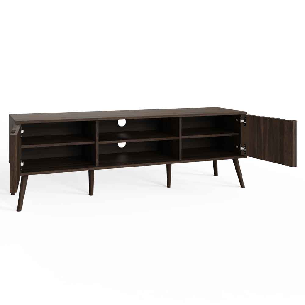 Rowen Wooden TV Stand with 2 Doors in Walnut