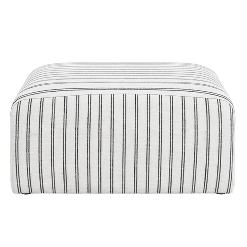 Roxboro Fabric Pouffe - Chalk
