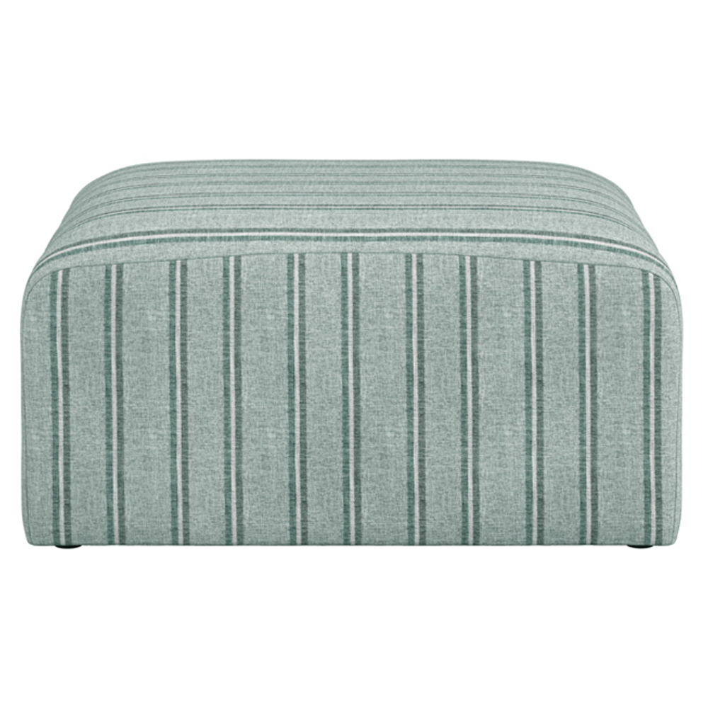 Roxboro Fabric Pouffe - Grey Thick