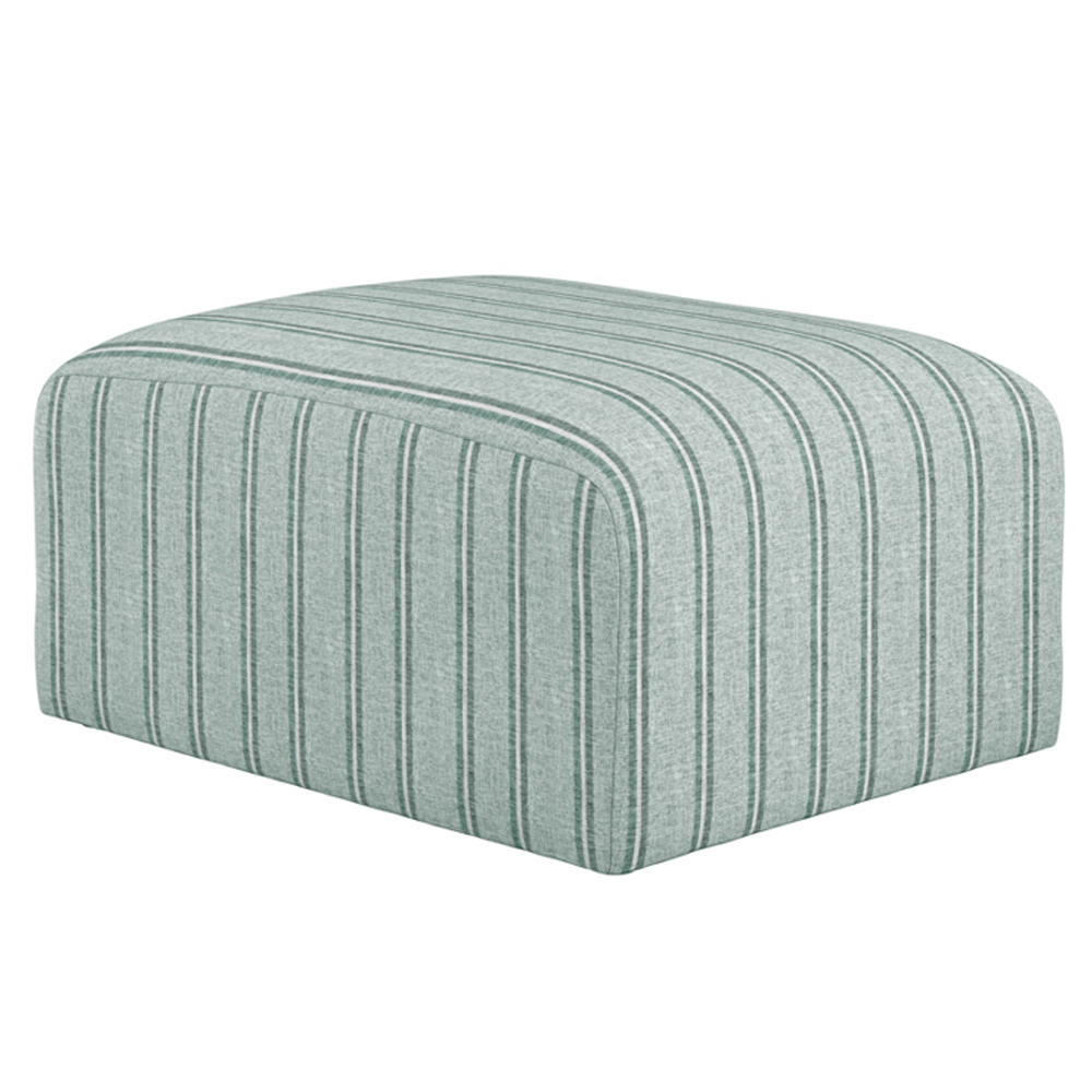 Roxboro Fabric Pouffe - Grey Thick