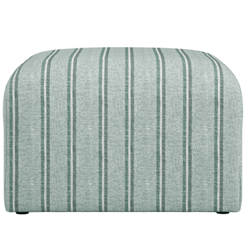 Roxboro Fabric Pouffe - Grey Thick