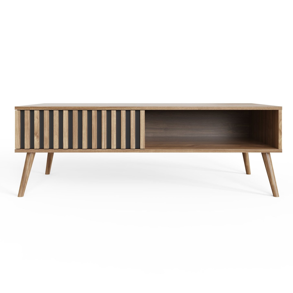 Roxboro Wooden Coffee Table With 1 Drawer In Oak